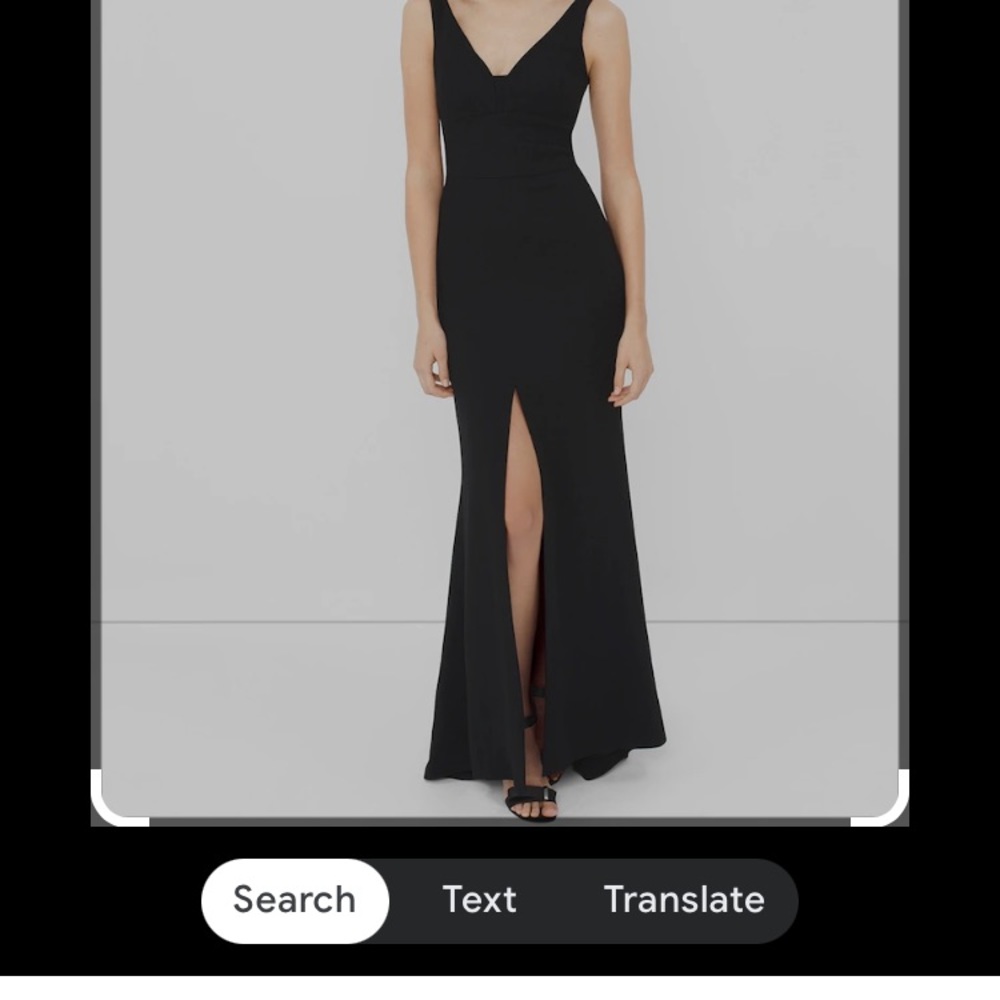 WHBM evening gown with front slit; size 12